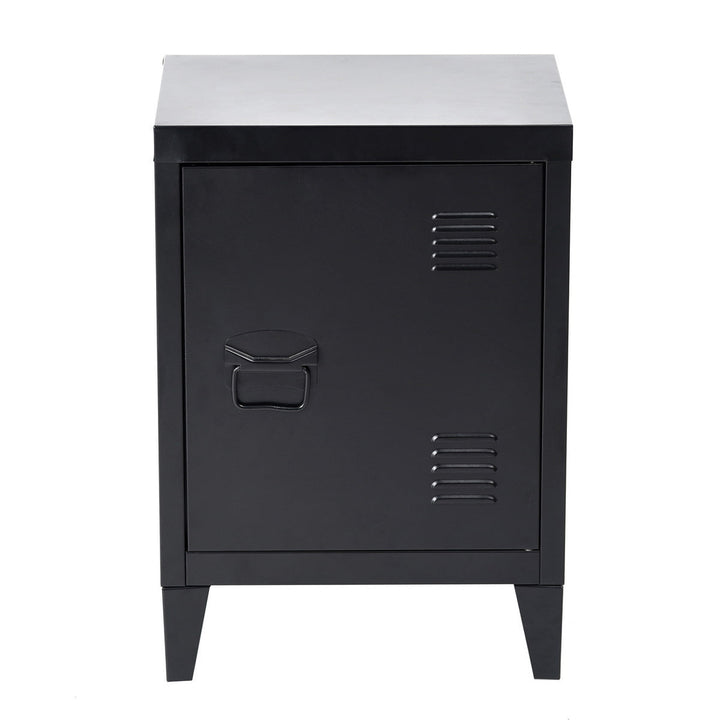 Black spray-coated metal cabinet GRAVES SOLO BLACK A