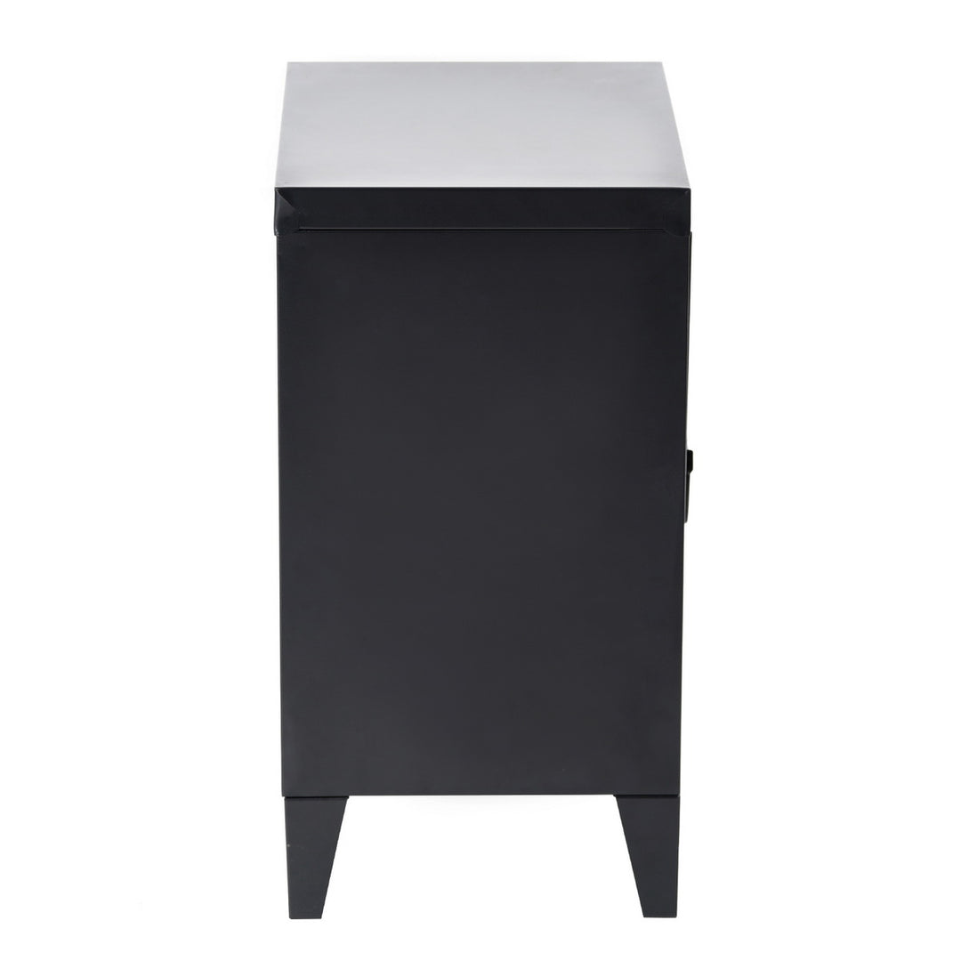 Black spray-coated metal cabinet GRAVES SOLO BLACK A