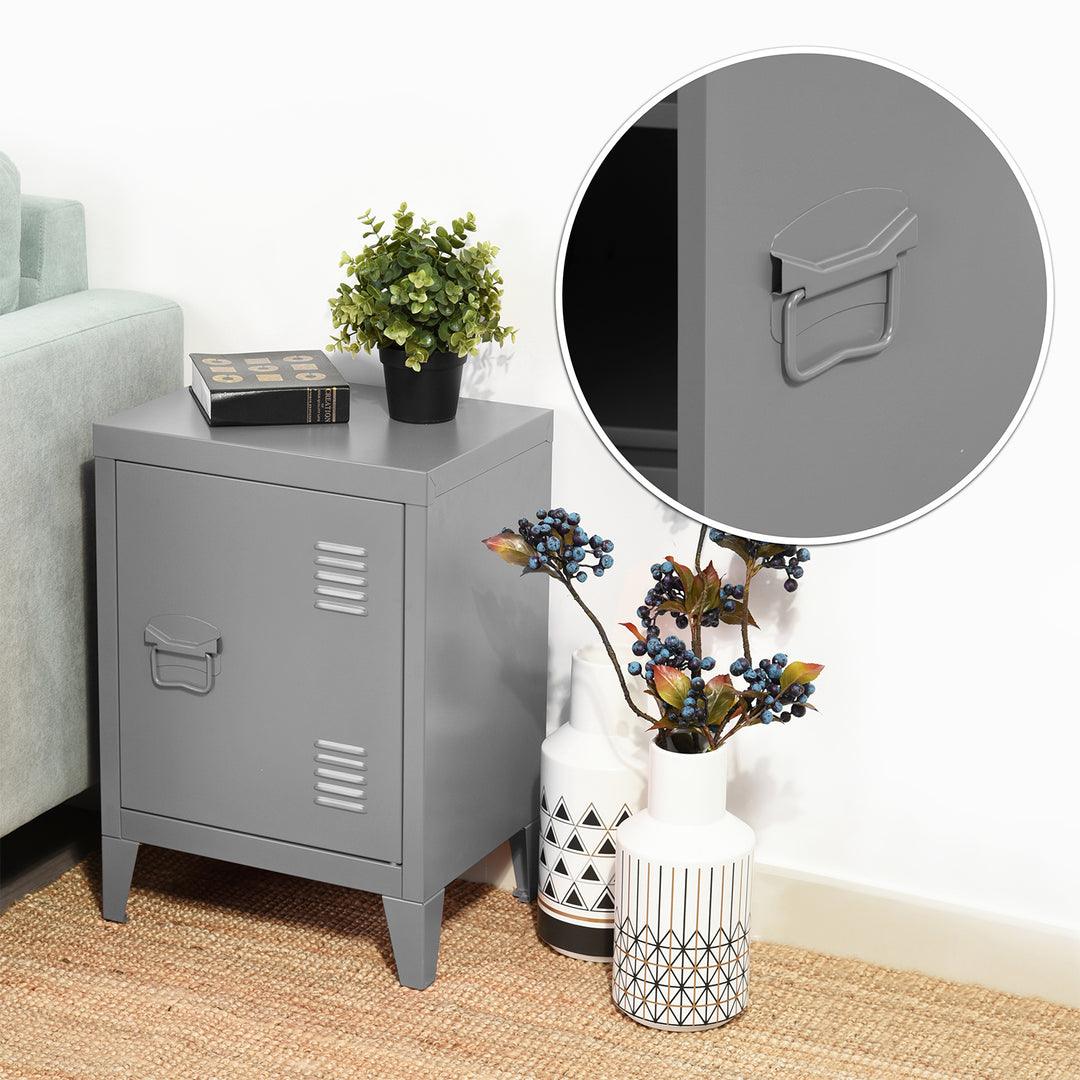 Dark grey steel plate spray paint iron cabinet GRAVES SOLO DARK GREY A
