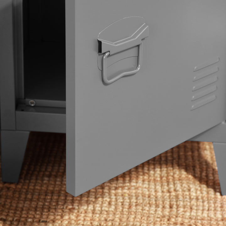 Dark grey steel plate spray paint iron cabinet GRAVES SOLO DARK GREY A