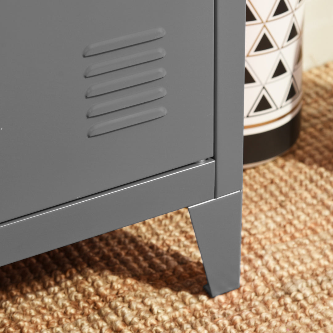 Dark grey steel plate spray paint iron cabinet GRAVES SOLO DARK GREY A