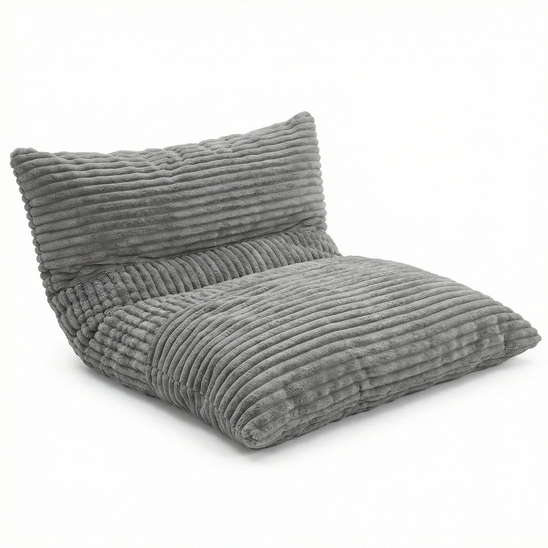 Convertible light grey corduroy 3-in-1 foldable sofa bed lounge chair KRAFTIN