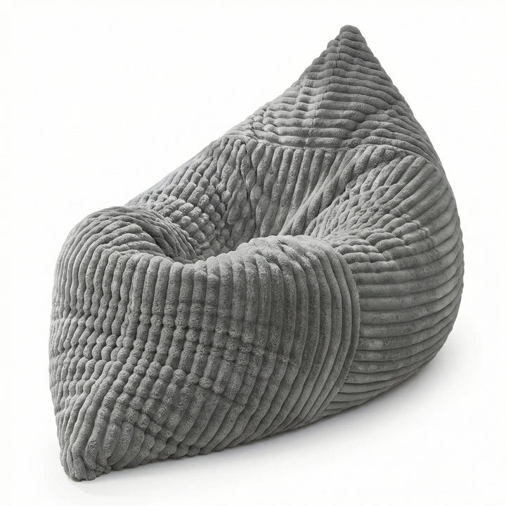 Convertible light grey corduroy 3-in-1 foldable sofa bed lounge chair KRAFTIN