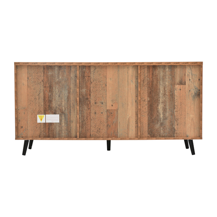 Vintage wooden sideboard 3 drawers 2 doors adjustable shelves GRANCUK UK