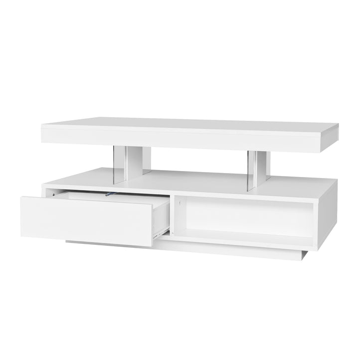 LED coffee table with 2 drawers GUTI UK