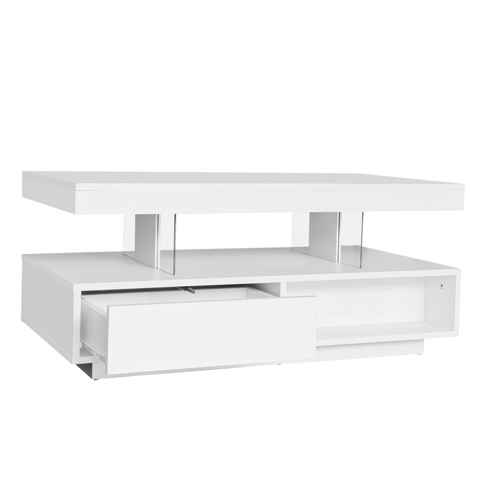 LED coffee table with 2 drawers GUTI UK