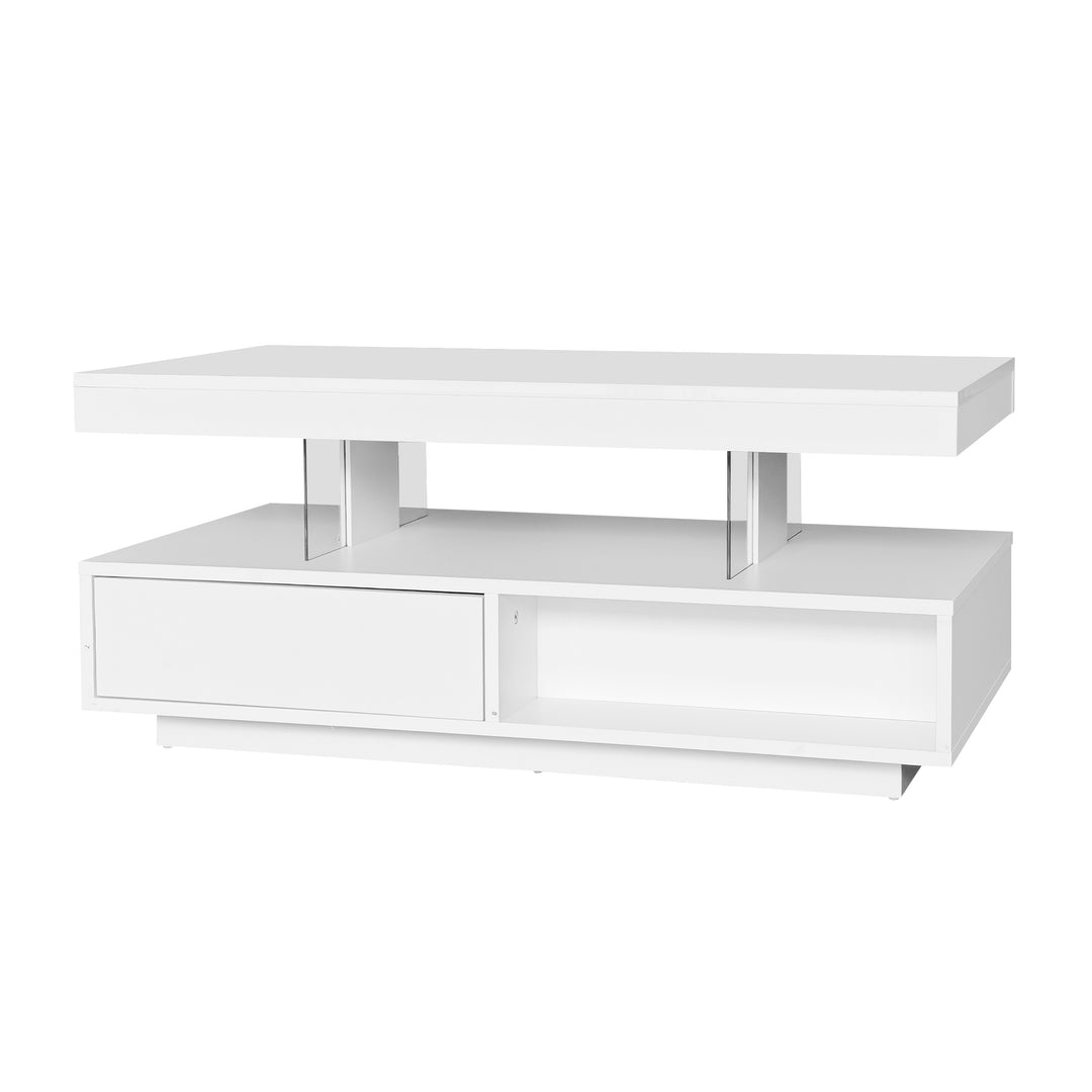 LED coffee table with 2 drawers GUTI UK