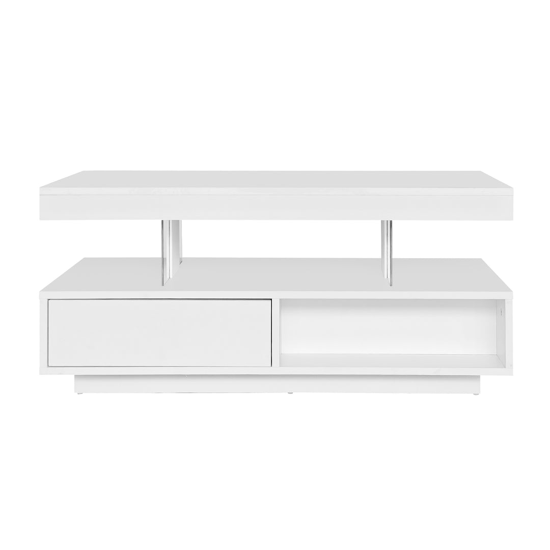 LED coffee table with 2 drawers GUTI UK