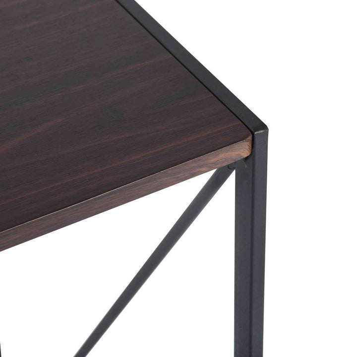 Folding Computer Desk 100x50cm Walnut MDF Space Saving Home Office Table, Ideal for Small Spaces HARPER WALNUT A