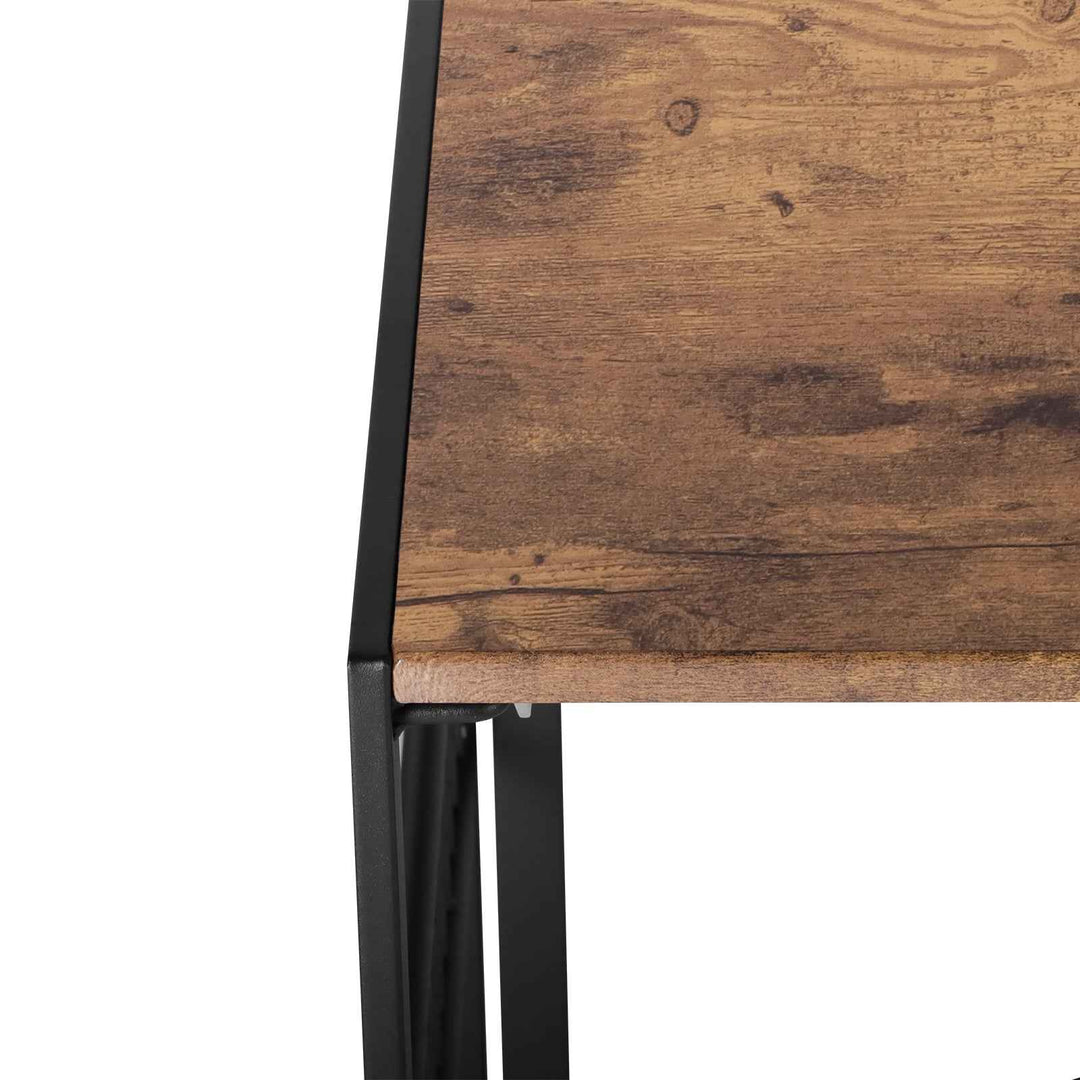 Computer Desk 100x50cm Brown & Black Space-Saving, Vintage Style for Home Office HARPER PLUS VINTAGE