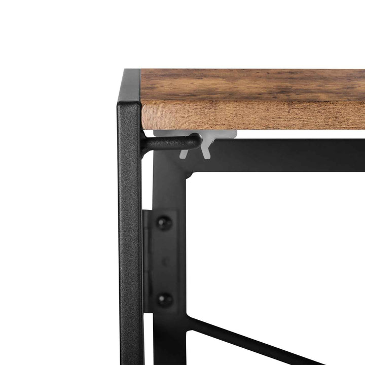 Computer Desk 100x50cm Brown & Black Space-Saving, Vintage Style for Home Office HARPER PLUS VINTAGE