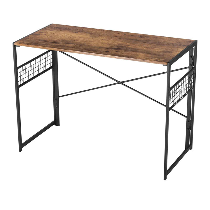 Computer Desk 100x50cm Brown & Black Space-Saving, Vintage Style for Home Office HARPER PLUS VINTAGE