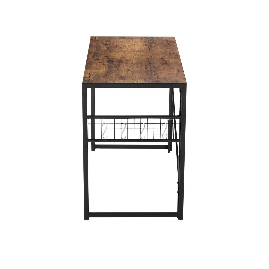 Computer Desk 100x50cm Brown & Black Space-Saving, Vintage Style for Home Office HARPER PLUS VINTAGE