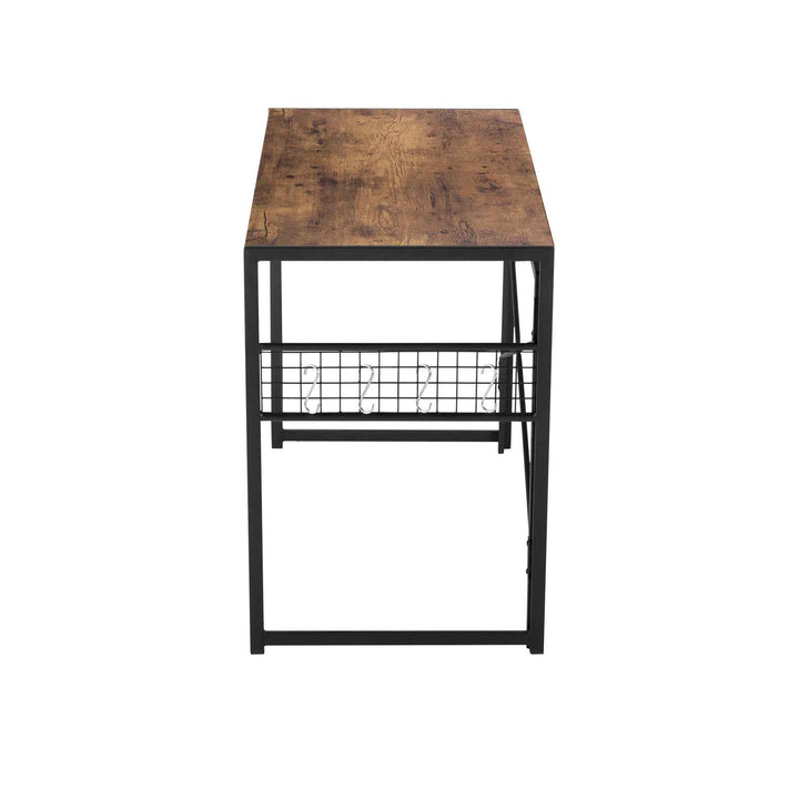 Computer Desk 100x50cm Brown & Black Space-Saving, Vintage Style for Home Office HARPER PLUS VINTAGE