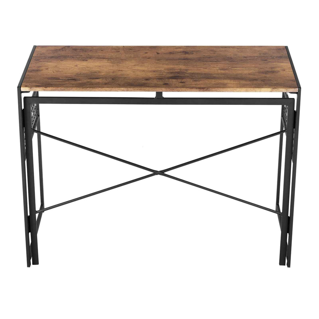 Computer Desk 100x50cm Brown & Black Space-Saving, Vintage Style for Home Office HARPER PLUS VINTAGE