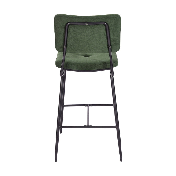 Set of 2 modern green velvet bar stools with footrest INDEPENDENCE BAR BOUTON DC