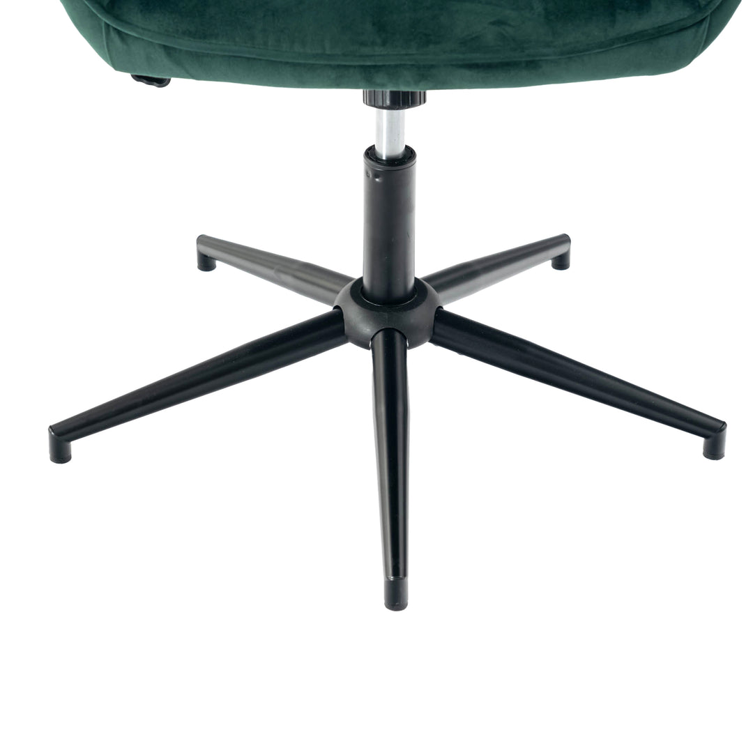 Scandinavian office chair with green velvet adjustable height backrest IRIS SMALL VELVET GREEN