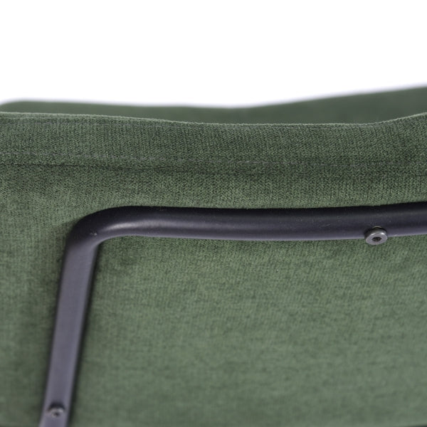 Set of 2 industrial green fabric dining chairs KAROMI DC
