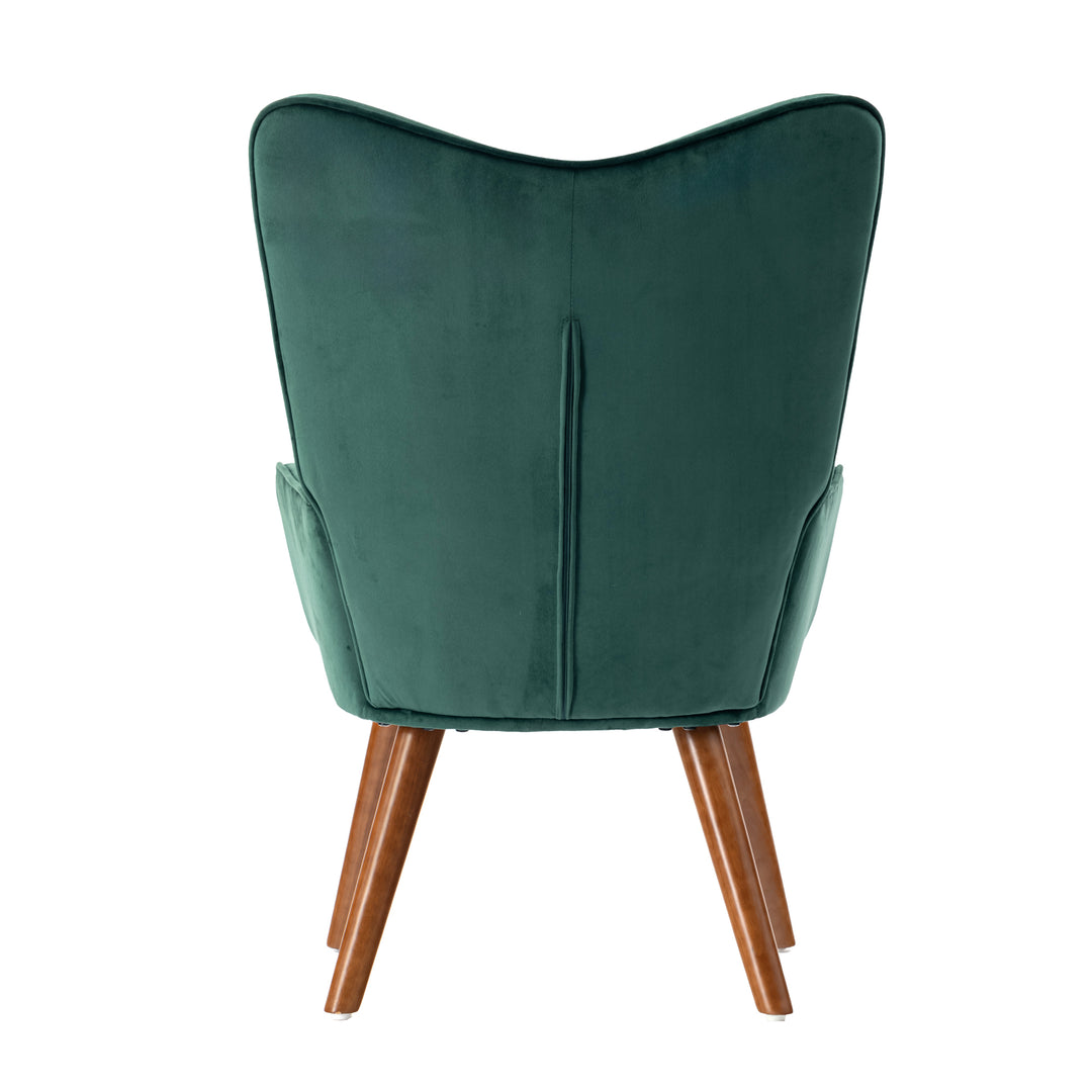 Scandinavian upholstered armchair in green velvet KAS SMALL VELVET GREEN