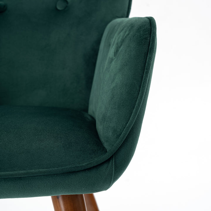 Scandinavian upholstered armchair in green velvet KAS SMALL VELVET GREEN