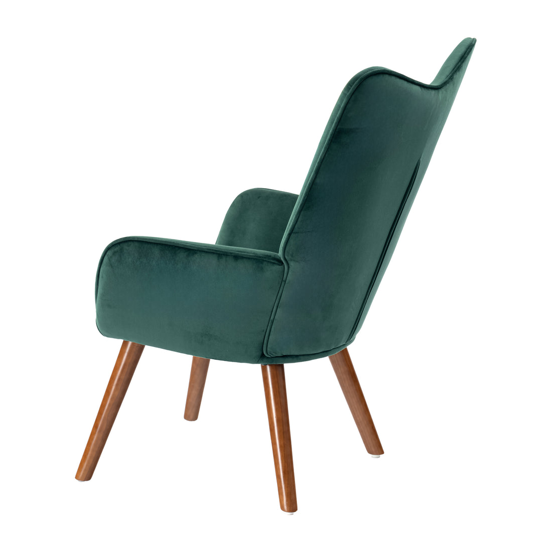 Scandinavian upholstered armchair in green velvet KAS SMALL VELVET GREEN