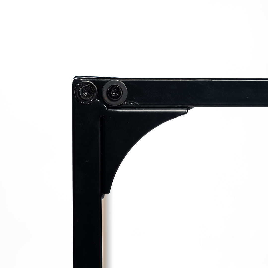 Industrial style rectangular oak effect dining table with black legs 120x75cm MILLIKEN 120 OAK