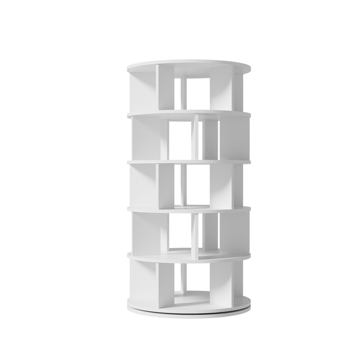 5-tier 360° rotating white shoe rack & storage organizer CLOUDHAVEN