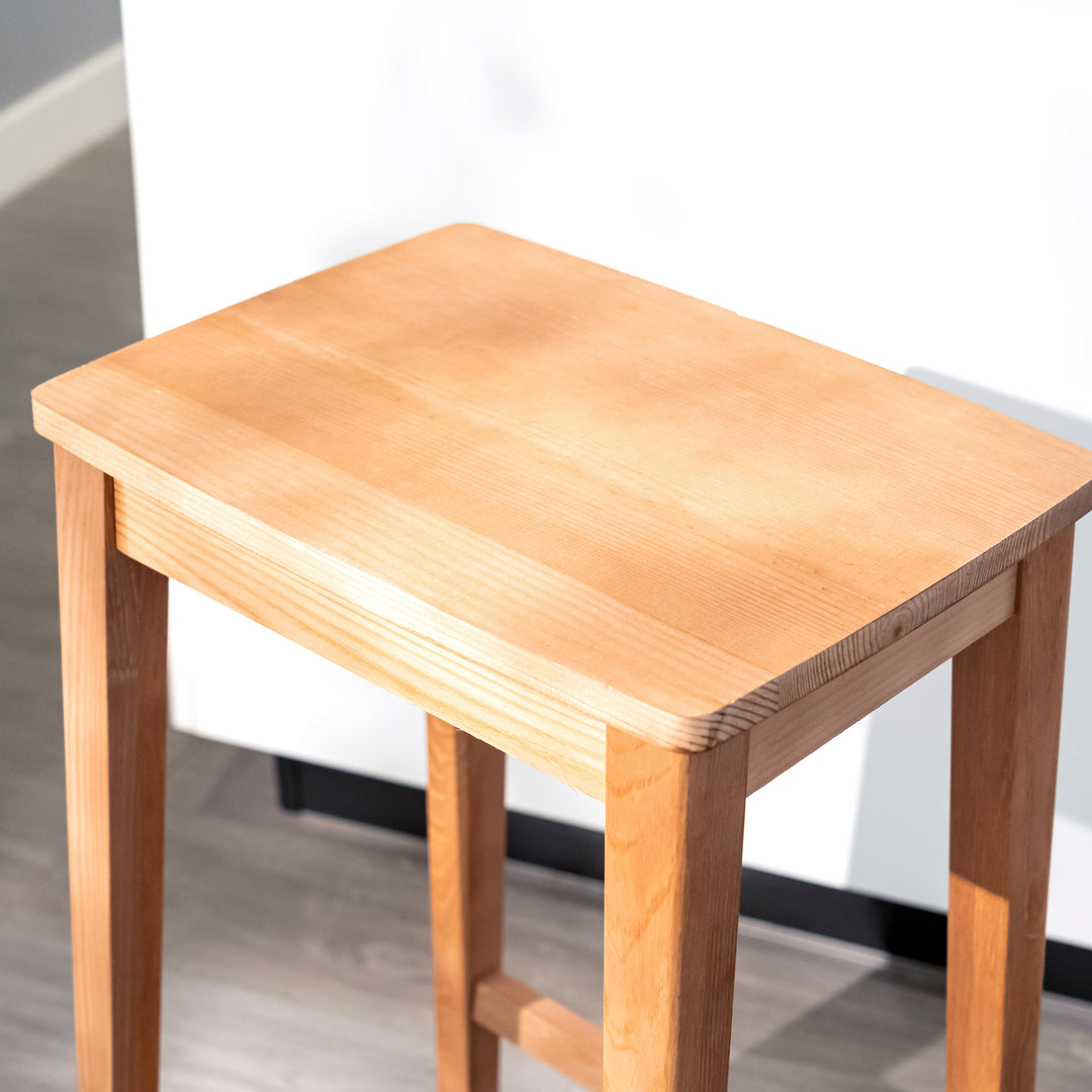 Set of 2 pine wood barstools bar chairs RORIC TALL WALNUT