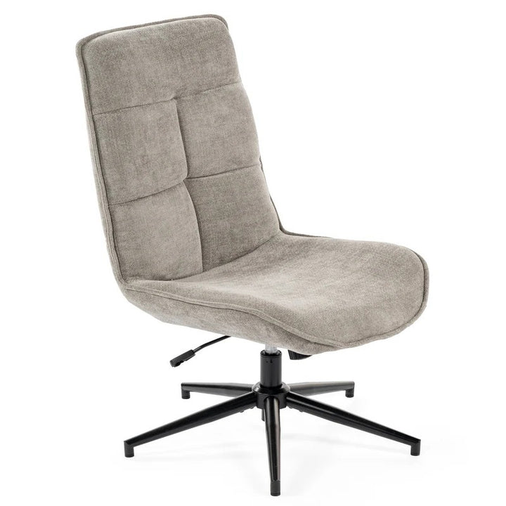 Modern Adjustable Grey Chenille Swivel Leisure Chair with Tilt Function CHARLOTTE CHENILLE GREY KD