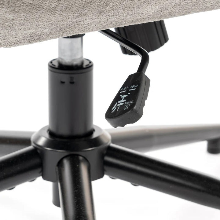 Modern Adjustable Grey Chenille Swivel Leisure Chair with Tilt Function CHARLOTTE CHENILLE GREY KD