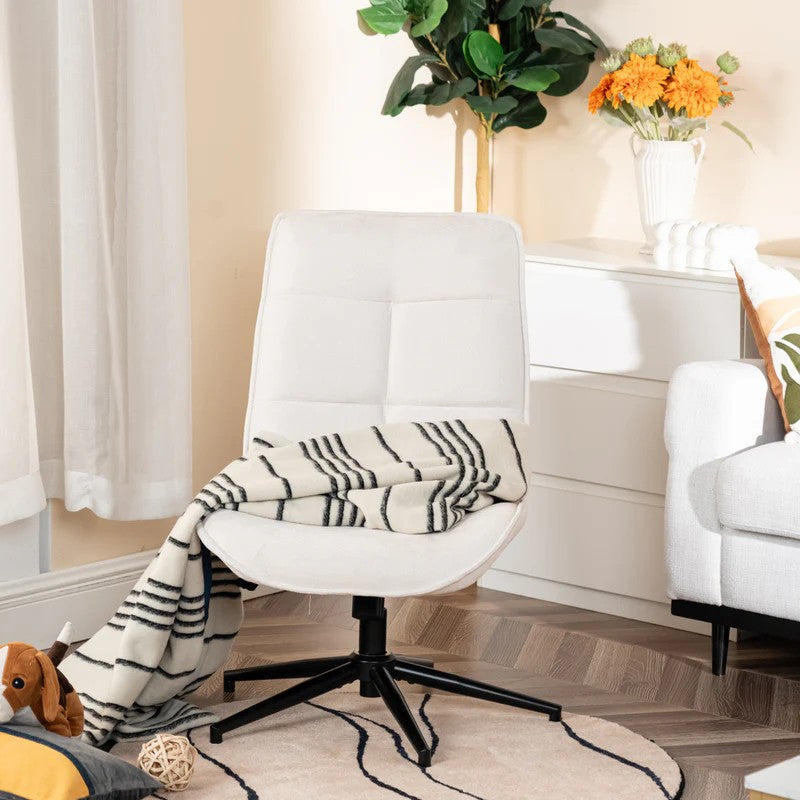 Modern Adjustable Light Beige Chenille Swivel Leisure Chair with Tilt Function CHARLOTTE CHENILLE KD