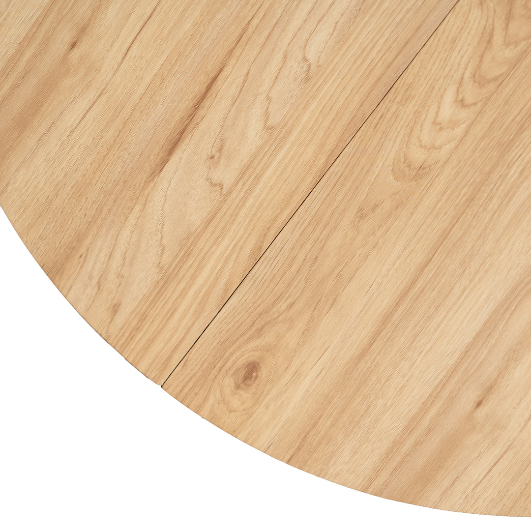 Round dining table oak effect crossed round legs 80*80cm FONTANA KD 80CM OAK