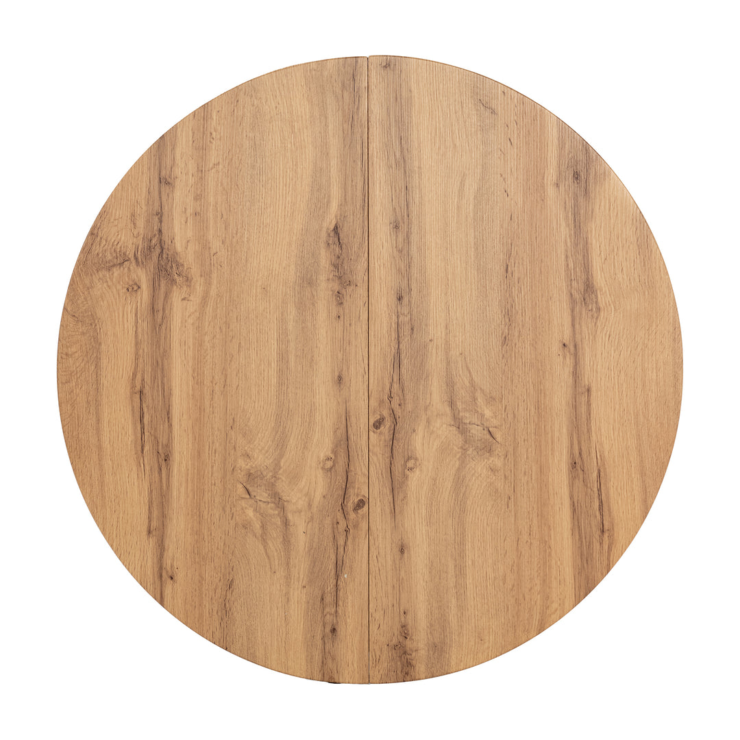 Round dining table with wood effect black crossed legs 80*80cm FONTANA KD 80CM DARK