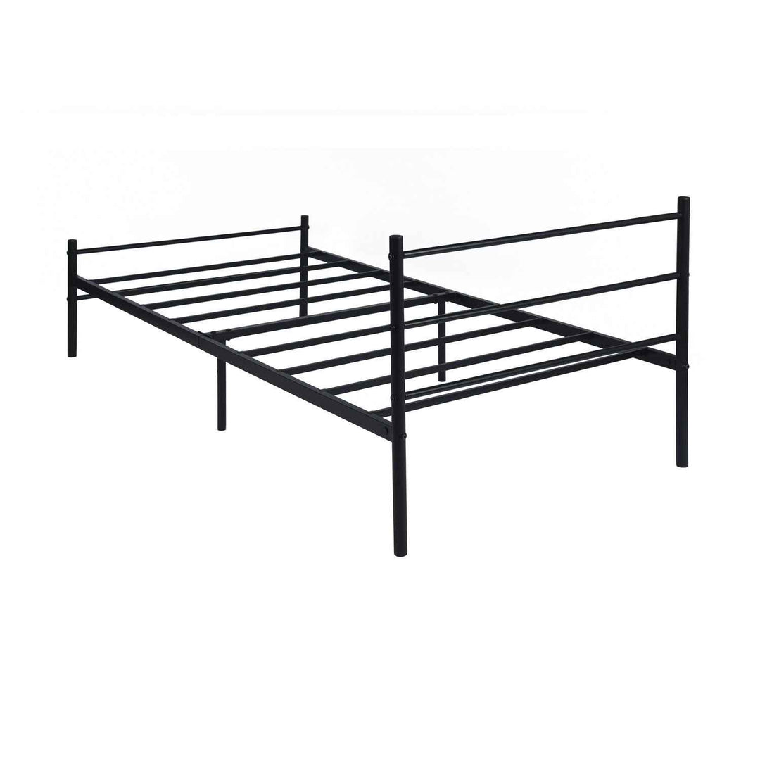 Single Metal Bed Frame Black 90x190cm Space Savin, Ideal for Bedroom PRIMO SINGLE FROSTED V1