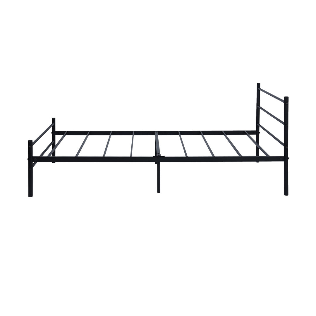 Single Metal Bed Frame Black 90x190cm Space Savin, Ideal for Bedroom PRIMO SINGLE FROSTED V1