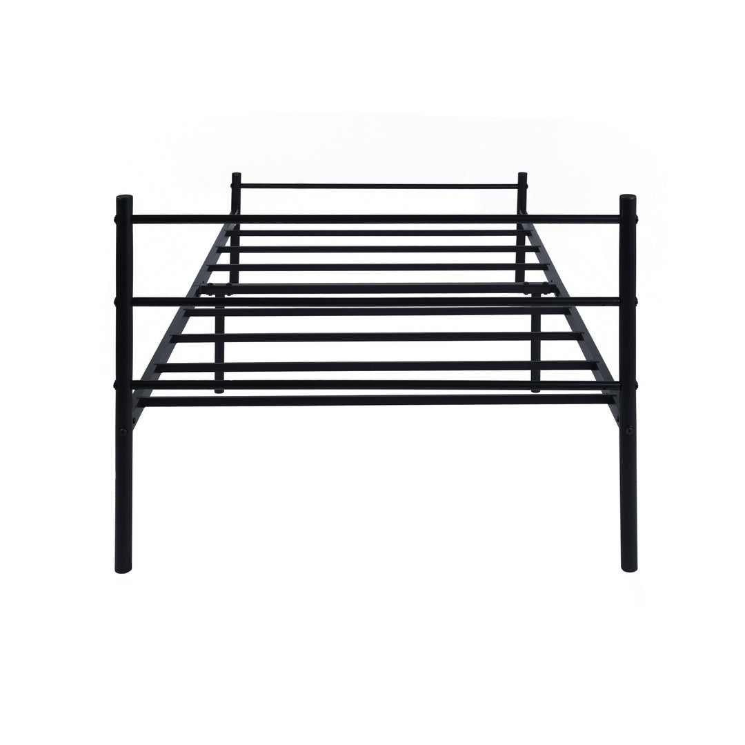 Single Metal Bed Frame Black 90x190cm Space Savin, Ideal for Bedroom PRIMO SINGLE FROSTED V1