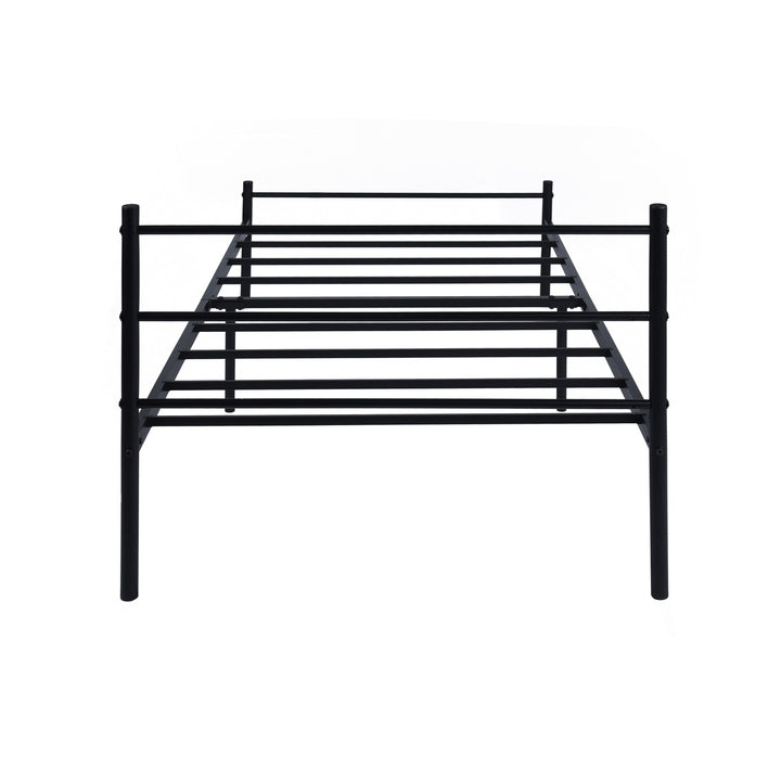 Single Metal Bed Frame Black 90x190cm Space Savin, Ideal for Bedroom PRIMO SINGLE FROSTED V1