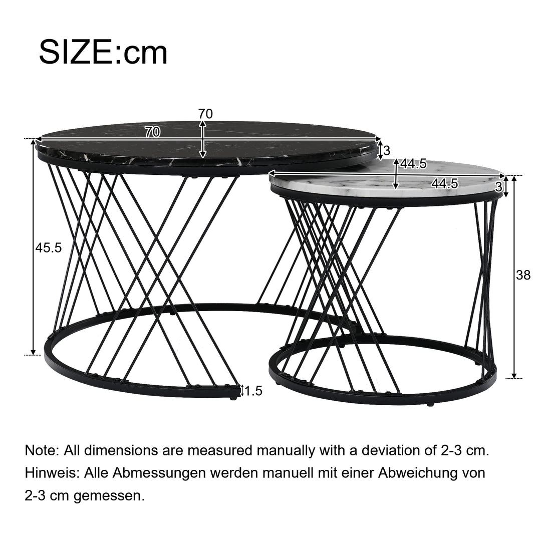 Modern coffee table set of 2 SCROVROK UK