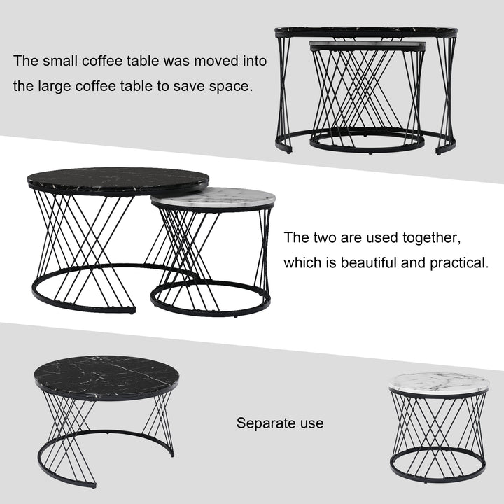 Modern coffee table set of 2 SCROVROK UK