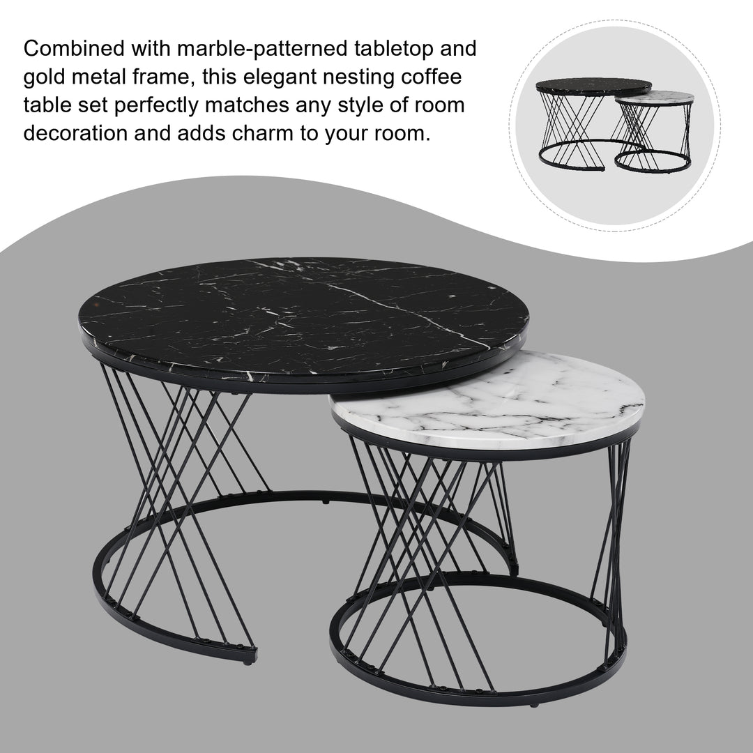 Modern coffee table set of 2 SCROVROK UK