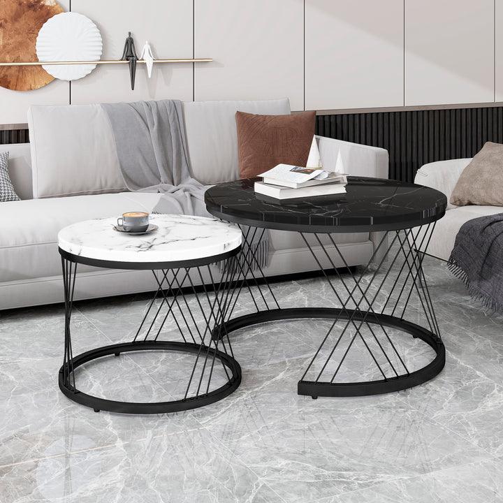 Modern coffee table set of 2 SCROVROK UK