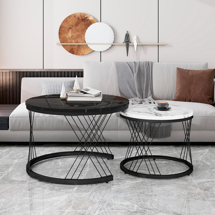 Modern coffee table set of 2 SCROVROK UK