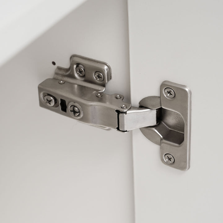 Cream ivory sideboard with gold accents with 2 doors and 3 drawers 40Dx140Wx84Hcm SENPHOS UK