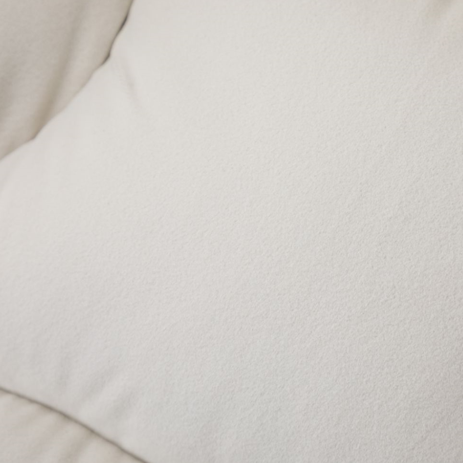 White ivory 360° swivel velvet high back office chair SHAHMIS IVORY UK