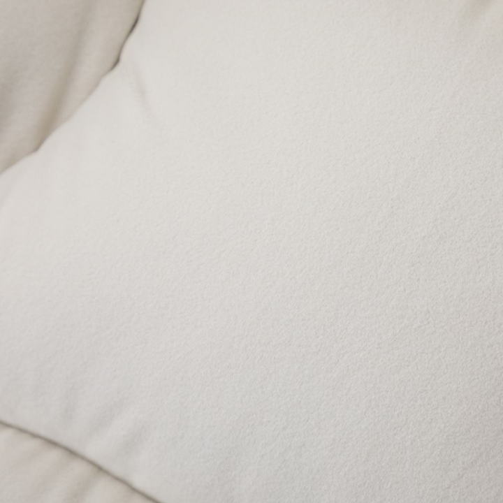 White ivory 360° swivel velvet high back office chair SHAHMIS IVORY UK