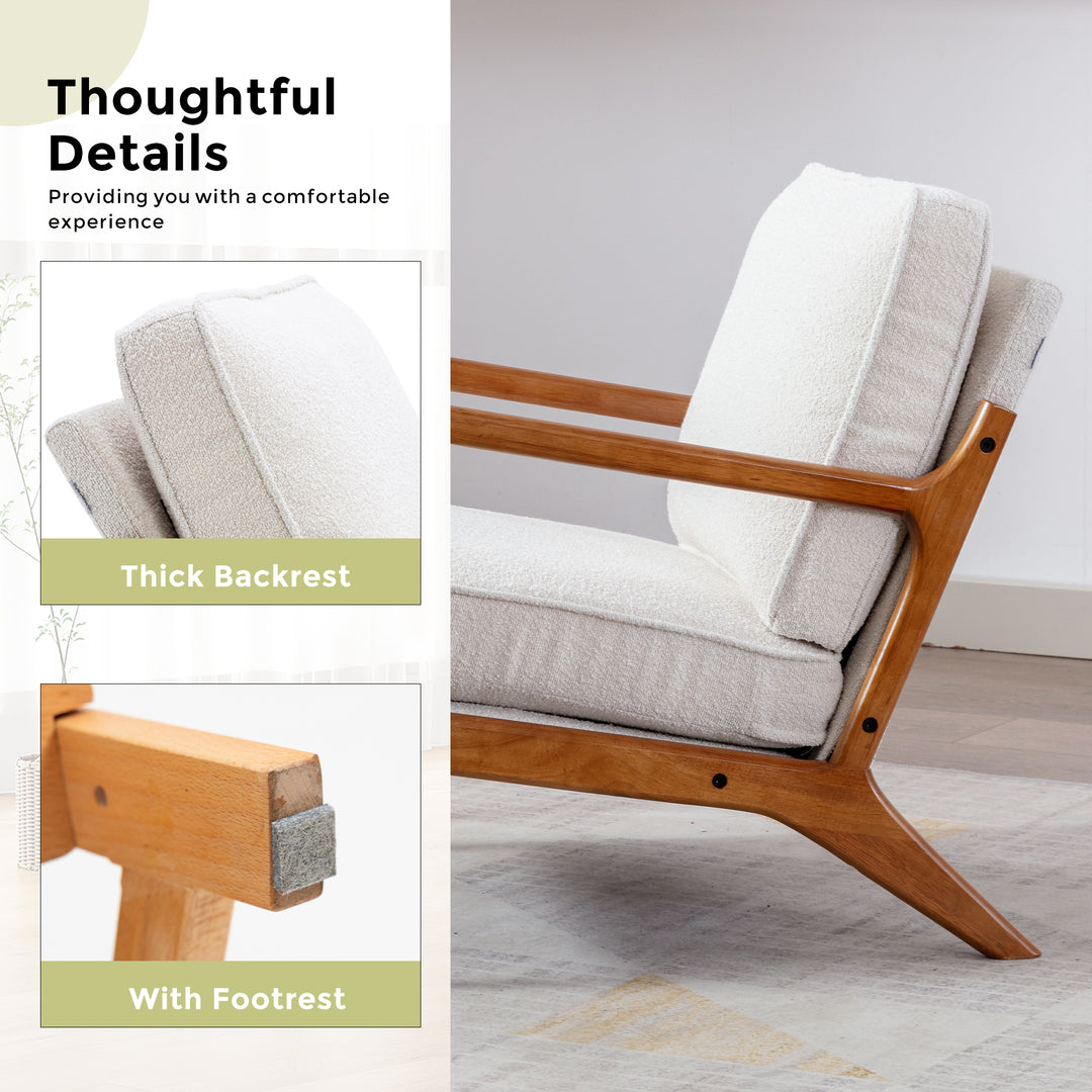 Vintage accent  fabric beige armchair STRAQNILS BEIGE UK