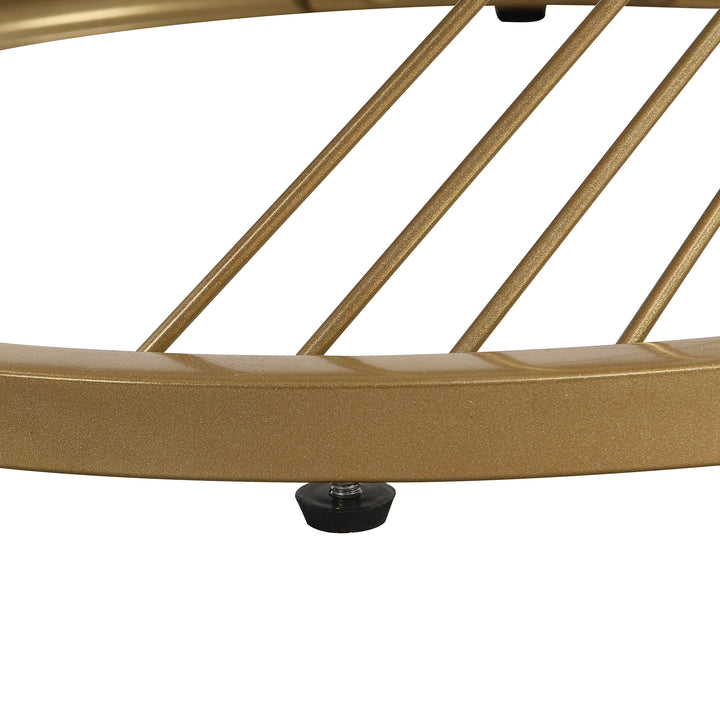 Set of 2 round nesting coffee tables black and white marble pattern with drawer TAULZOIS UK