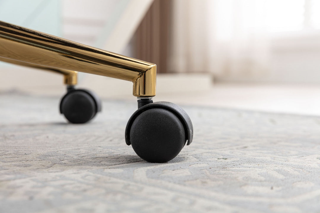 Grey teddy velvet office chair with armrests swivel wheel gold base TORQIL GREY UK