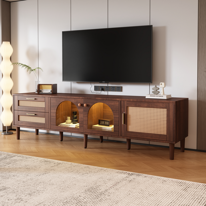 180 cm brown TV cabinet TRURKAN UK