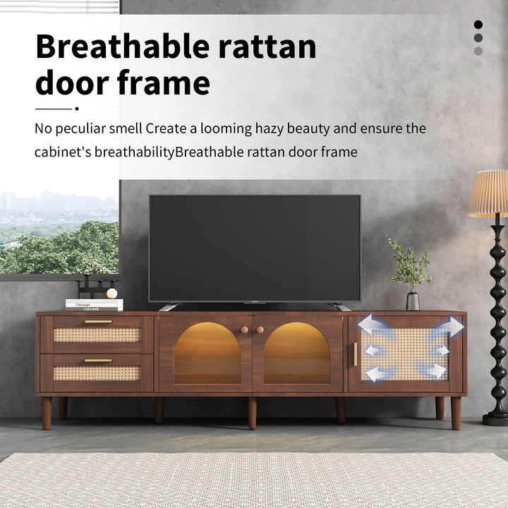 180 cm brown TV cabinet TRURKAN UK